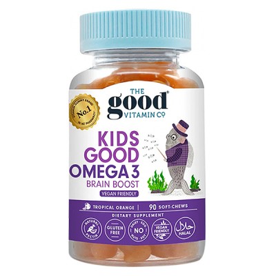 The Good Vitamin 儿童OMEGA 3 鱼油软糖 促进大脑发育 柑橘橙味 90粒